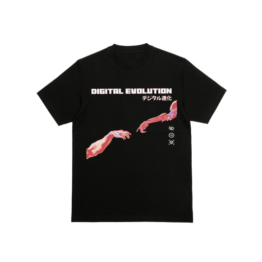 Digital Evolution French terry oversized tee
